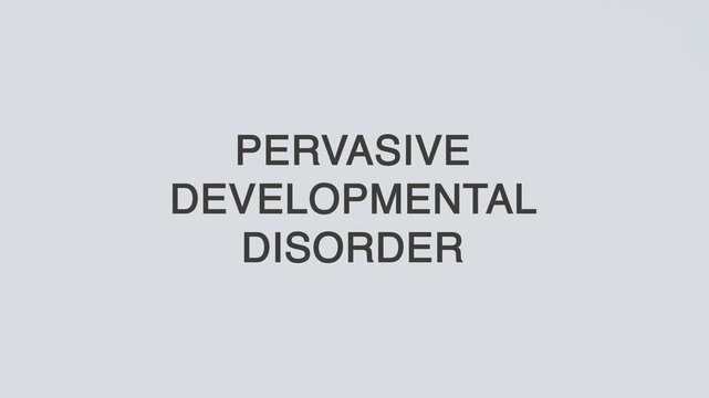 Pervasive developmental disorder stethoscope concept illustration illustrative word text medicine diagnosed with hand holding stethoscope on white background for neurodevelopment awareness