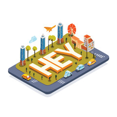 Obraz premium Hey isometric vector illustration with 3D floral decorations in vibrant detail.