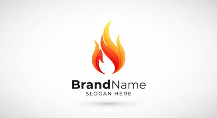 Stylized fire flame logo icon with a modern geometric design and a warm color gradient of red, orange, and yellow.