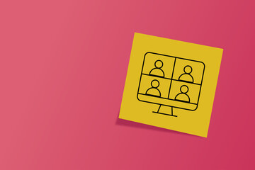 a yellow square card with a black minimalist icon of a smartphone displaying a user profile symbol. It represents mobile accounts, digital identity, or user login. user. log in. sing in. account. icon