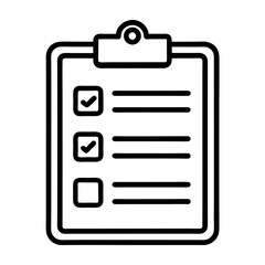 Vector art of clipboard with checklist and checkboxes