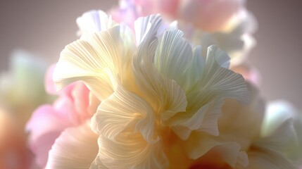 Fototapeta premium Delicate, pastel-hued, flowing petals