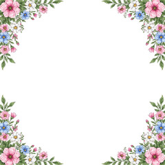 vector seamless pattern with flowers
