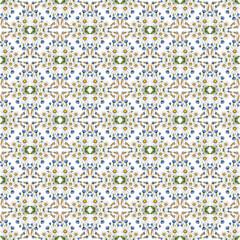 vector seamless pattern with flowers