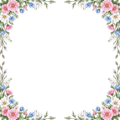 vector seamless pattern with flowers