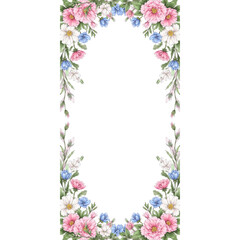 vector seamless pattern with flowers