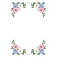 vector seamless pattern with flowers