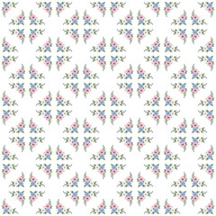 vector seamless pattern with flowers