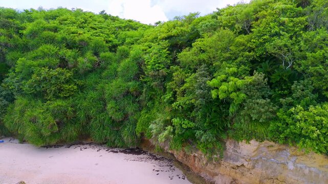 Kouri Island in Okinawa, a coastline landscape where beaches and cliffs coexist