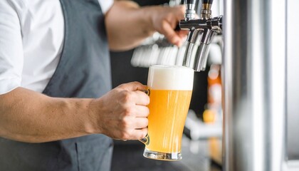 man drinking beer in bar
