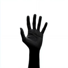 Obraz premium Open Hand Silhouette Against a Bright Background Representing Welcome