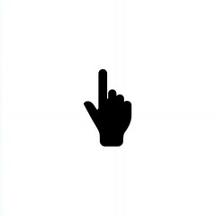 Obraz premium Pointing Finger Silhouette Indicating Direction or Instruction Clearly