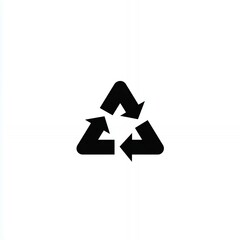 Obraz premium Recycling Symbol: A Silhouette of Modern Sustainability Design