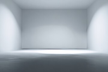 Obraz premium Empty white room with spotlight