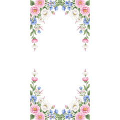 vector seamless pattern with flowers