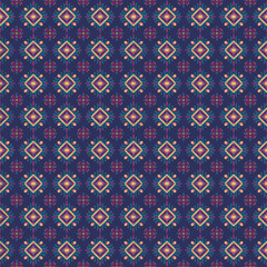 ornament, geometric, square, art, embroidery, pixel, decoration, pattern, seamless, traditional, ethnic, print, textile, fabric, wallpaper, decor, geometry, blue, floral