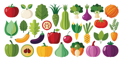 Colorful Assortment of Fresh Vegetables A Vibrant and Healthy Food Illustration with a Variety of Different Produce Options