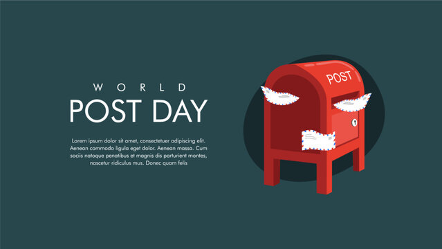 vector world post day poster template