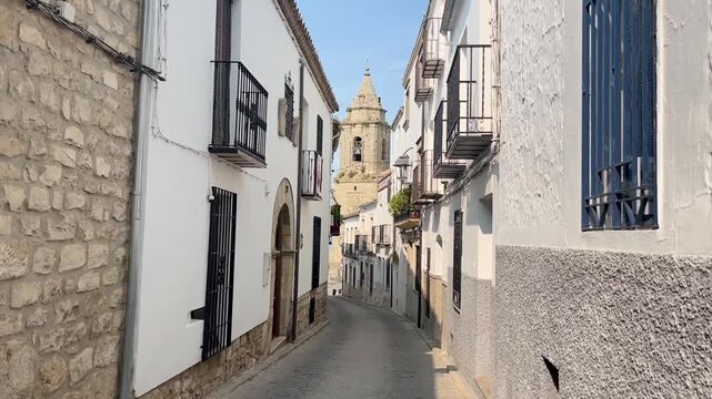 Picturesque streets of Sabiote village in Ja&eacute;n, Andalusia, Spain