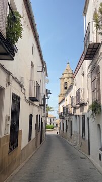 Picturesque streets of Sabiote village in Ja&eacute;n, Andalusia, Spain