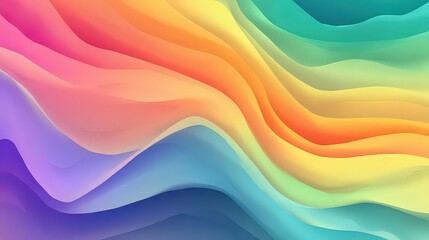 Abstract Colorful Gradient Wavy Background