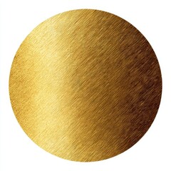 Gold circle with a brushed, gradient effect