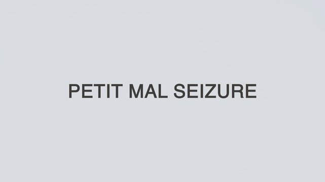 Petit mal seizure stethoscope concept illustration illustrative word text medicine diagnosed with hand holding stethoscope on white background for neurological disorder awareness