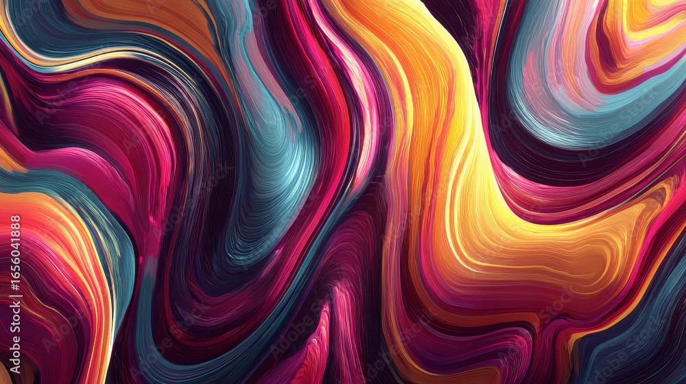 Wall mural the background is an abstract representation featuring a beautiful rainbow with a colorful gradient