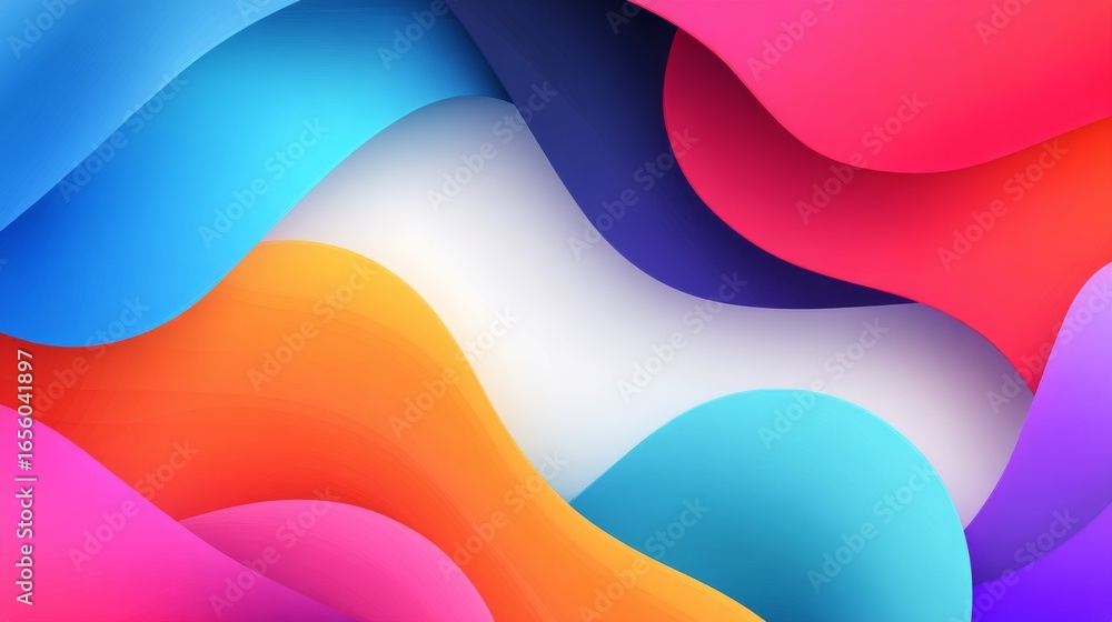 Wall mural the abstract background features a colorful gradient that forms a beautiful rainbow