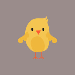 Adorable cartoon chick illustration on a neutral background