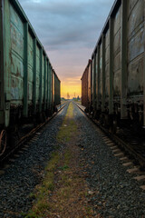 freight train on the railway