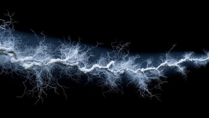 A vibrant electric storm is vividly captured in the captivating and high-contrast Electric Surge illustration, which emphasizes the raw power and unpredictability of electricity