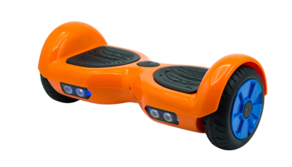 Buy orange hoverboard self-balancing scooter electric scooter for sale cheap hoverboards online now deals isolated on solid white background in Png form