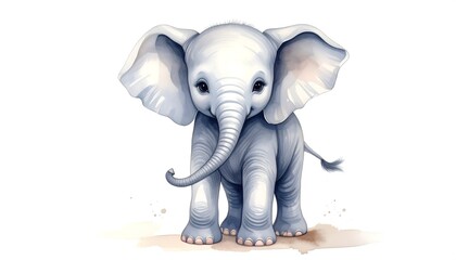 Obraz premium Cute baby elephant illustration.