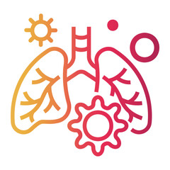 asthma Line Gradient Icon