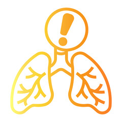 asthma Line Gradient Icon
