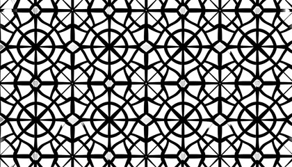Geometric Black White Pattern.