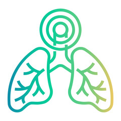 asthma Line Gradient Icon
