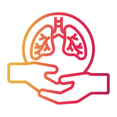 asthma Line Gradient Icon