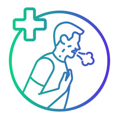 asthma Line Gradient Icon