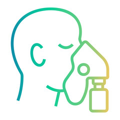 asthma Line Gradient Icon