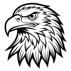 Fototapeta premium Powerful Eagle Head Vector Illustration Symbol of Strength and Freedom