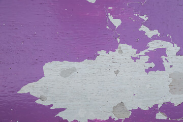 Pink painted wall background with rough textured surface