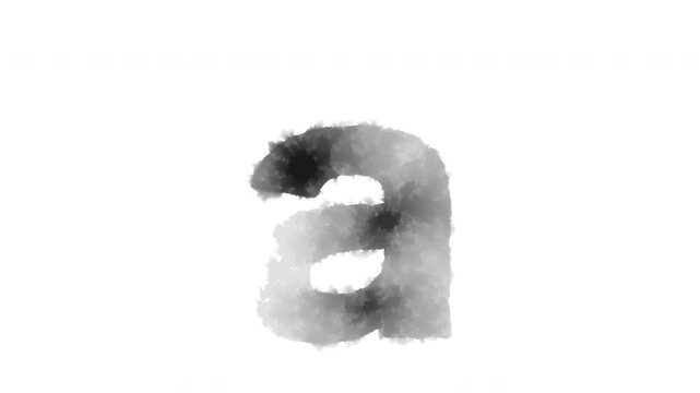 The lowercase letter &ldquo;a&rdquo; appears as if ink has bled onto the paper