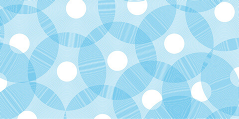 Seamless geometric spiral pattern and abstract circle wave lines overlapping pattern isolated. Design technology or modern concept. Ornament overlapping background. Colorful element line pattern.	