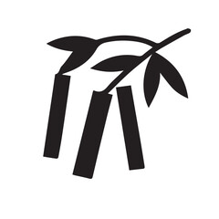 Black tie and white tie alphabet symbols for a 3d font design Bamboo