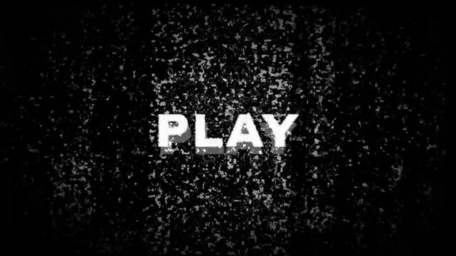 TV Static Noise Retro VHS Play Screen.4k video animation.