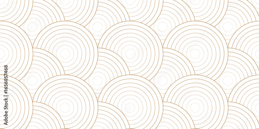 Fototapete seamless geometric spiral pattern and abstract circle wave lines overlapping pattern isolated. desig