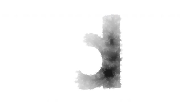 The lowercase letter &ldquo;d&rdquo; appears as if ink has bled onto the paper