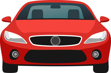 Fototapeta premium red sports car. car cartoon
